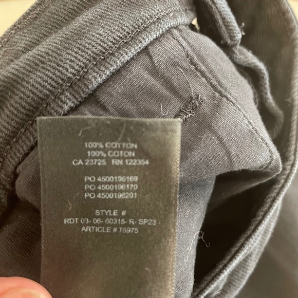 TNA Black Cotton Carpenter Pants High Waisted Wide Leg Utility Workwear Size 2 - Picture 7 of 8